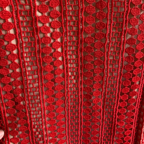 LULU’S‎ NEW WITH TAGS crochet LACE strapped sexy siren red evening cocktail - Picture 9 of 9